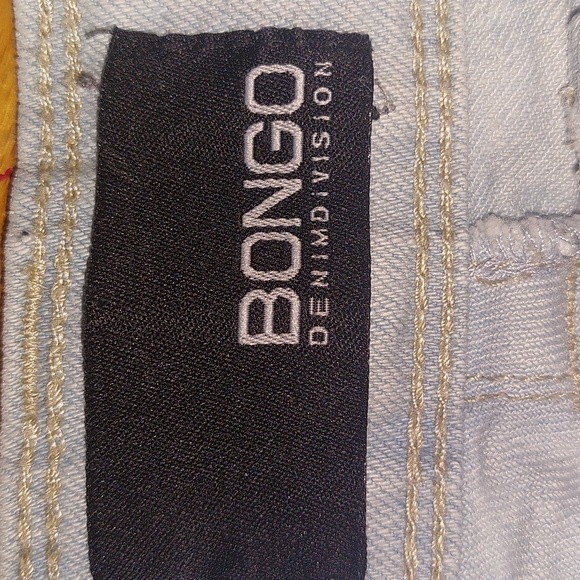 Bongo low rise flared jeans with painting flower on the bottom and arbre on the - Picture 2 of 2